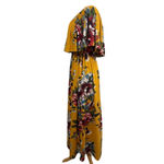 Oddi Women's  Floral Maxi Dress Yellow 1XL Photo 4