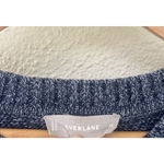 Everlane Size XS The Link Stitch V-Neck Blue Chucky Knit Oversized Sweater Thick Photo 4