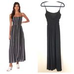 1. State NEW Black Cinched waist crinkle Slit Maxi Dress S Photo 1