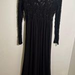 Maternity Gown Maxi Dress Long Sleeve Black Lace Size undefined Photo 7