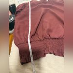 Paper Crane  Pink and Purple Ruffled Puff Sleeve Blouse Photo 3