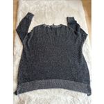 Eileen Fisher  Size M Tencel‎ Box Sweater Ballet Neck Black/White Texture Marled Photo 9