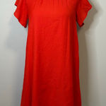 Anthropologie  THML Orange Ruffle Sleeve Cutout Dress - XS‎ Photo 0