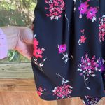 EXPRESS  Women's Black And Purple Floral Sleeveless Romper Size 2 Photo 3