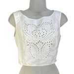 Opening Ceremony  x Chloe Sevigny Cropped Eyelet Tank Top White Photo 0