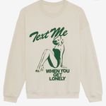 Lonely Ghost Text Me When You Get Lonely Crewneck Sweater Photo 0