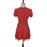 Sundae Muse  Dress 6 Red V Neck Short Sleeve Flowy Summer Viral Party Photo 4