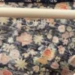 Loft  Petite Cotton Floral Short Sleeve Shirt - Navy - Tie Sleeves Photo 3