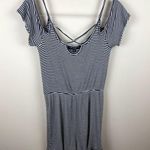 One Clothing Striped Romper Blue White Medium M Photo 0