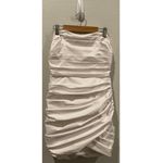 Anthropologie DO + BE Pleated Tube Strapless Antique White Mini Dress Photo 1
