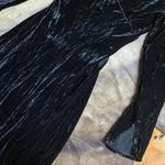 American Vintage Black Velvet Mourning Maxi Dress Size M Photo 2