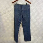 Topshop Moto High Waist Mom Cropped Raw Hem Jeans Size 30 Photo 3