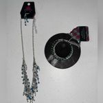 Paparazzi 💙 NWT  Bundle of 4 Silver Fringed Teal Beaded Necklace Jewelry Set Photo 0