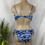 Smart & Sexy  Blue & White Print Bikini Swim Bathing Suit 36C M Photo 2