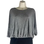 Black Halo  Gwen Blouson Tie Back Mini Dress Gray Black Size XS Photo 4