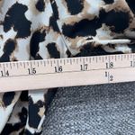Merona Vtg Y2K Babydoll Leopard Blouse Brown Small Photo 8