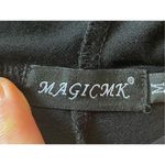 MAGICMK Women Long Sleeve Print Lips Slim Fitted Knee Length Sweatshirt with Poc Black Size M Photo 2