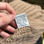 525 America  Cable Knit Turtleneck Sleeveless Sweater Vest Brown Size Medium Photo 5