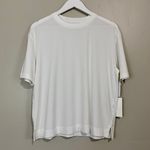 Nordstrom Women’s Supima Cotton Blend Short Sleeve Tee White Size Med NWT FLAW Photo 0
