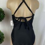 Old Navy Black Tie Back 1 Piece Bathing Swim Suit NEW S Photo 2