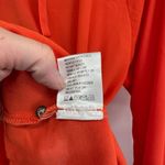 Cruel Denim Popover Top Women Small Orange Polyester Embroidered Cowgirl Western Photo 10