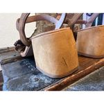 ZARA Pom Pom Suede Block Heel Sling Back Shoes 6 Photo 3