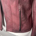 Charlie B Faux Leather Jacket Purple Size XS Photo 4