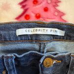 Celebrity Pink Denim Shorts Frayed Hem Blue Jeans Women Size 1/25 Photo 1