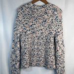 Silverflint Colorful Knit Fuzzy Soft Sweater Crewneck Pullover Size Small White Photo 1