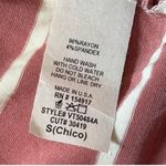 Vine & Love Pink‎ & White Striped Color Block Twist Front Top Photo 13