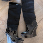 Stella McCartney Fleece Platform Boot in Black Size 36 / 5.5 Photo 0