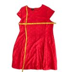 Alfani  Dress 22W Lace Plus Size Party Dress Stretch Coral Boho fruit punch Photo 8