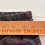 Anthropologie  Plaid Button Fly Jogger Pants Womens XS Purple Black Linen Blend Photo 5