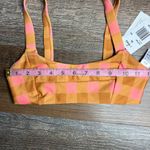 l*space NWT L* x Seaesta Surf Gingham Jess Bikini top Pink Tan XS Photo 7