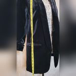 EXPRESS  Velvet Longline Blazer Black Soft Velvet Open Front Jacket Women XS/TP Photo 4
