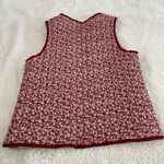 Handmade Vintage Reversible Quilted Vest Womens Boho Retro Cottagecore Red White Photo 1