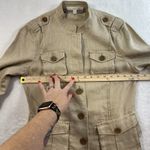 Banana Republic Heritage Sz 4 Flax Safari Jacket Utility Beige Sustainable Boho Photo 8