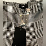 NWT Oat New York Pants Women’s Size XS Black & White Plaid Elastic Ankle & Waist Photo 2