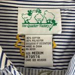 The Quacker Factory Women’s Embroidered Floral Striped Office M #2332 Blue Size M Photo 6