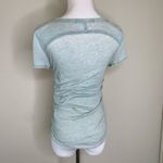 Free People FP We the Free Green Tee Shirt Ruched Sides Scoop Neck Sz Small Photo 1