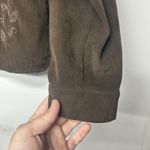 TEDDI Women’s Tracksuit Jacket Size Large Brown Zip Front Embroidered Floral Photo 5