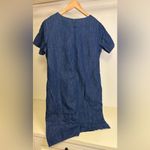 NWOT Martha Stewart Short Sleeve Denim Shift Dress Photo 3