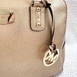 Michael Kors Cindy Gold Metallic Saffiano Leather Dome Shaped Top Handle Satchel Photo 4