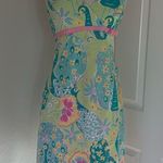 Lilly Pulitzer y2k peacock halter dress Photo 0