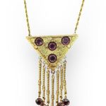 Goldette Vintage Geometric Fringe Necklace Photo 2