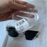 Oscar de la Renta  51mm Square Cat Eye Sunglasses In Black White New Tags Photo 4