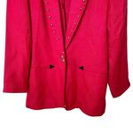 Vintage Saddle Ridge Vintage Western Red Studded Blazer M Black Suede Collar Size M Photo 5