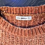 ZARA  Knit Cotton Blend Sweater - Gold size large Photo 8