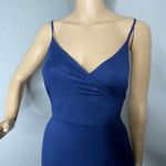 Gap Wrap Dress Spaghetti Strap Blue Maxi Size Medium Petite Photo 1