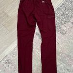 Figs Women's Yola Skinny Scrub Pants Burgundy Red Sz S Photo 3
